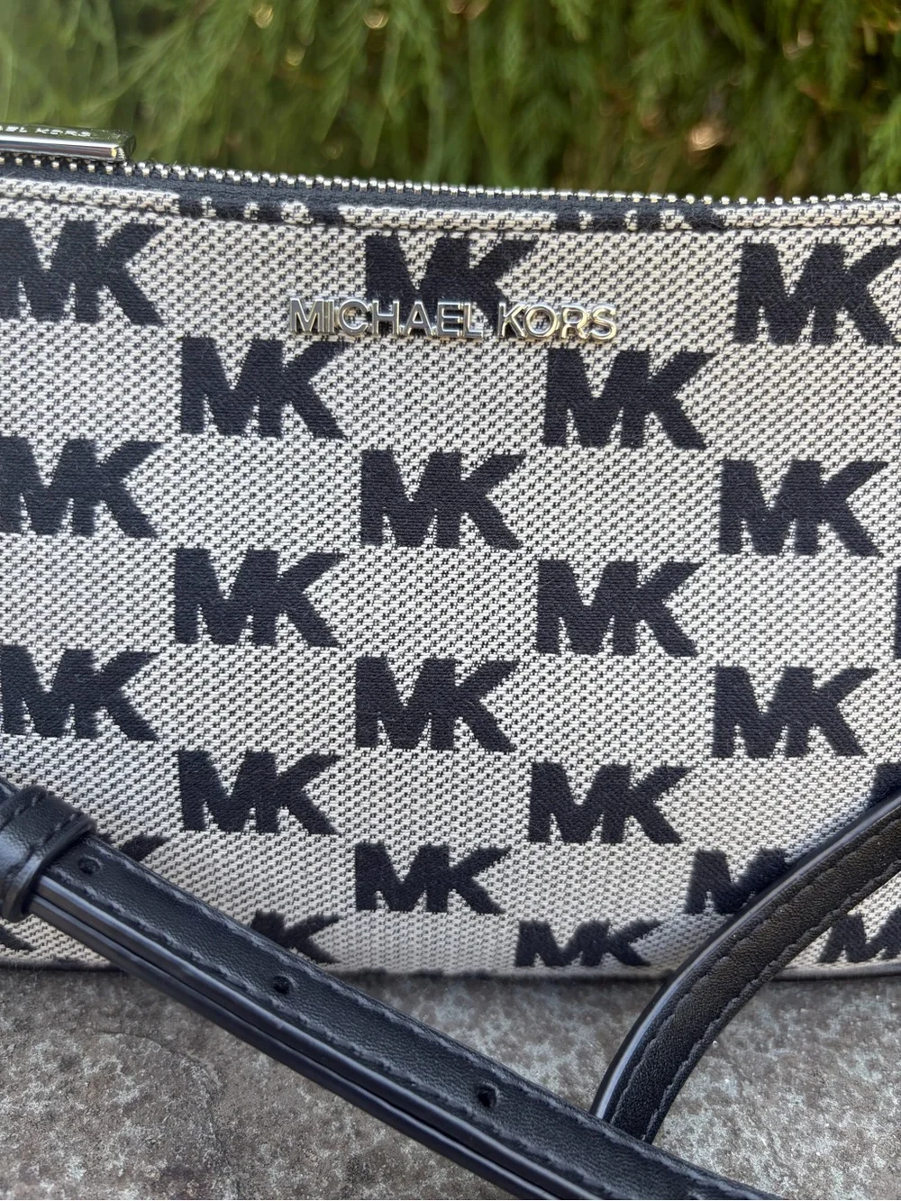 Michael Kors MK Logo Jacquard Crossbody Bag NWOT
